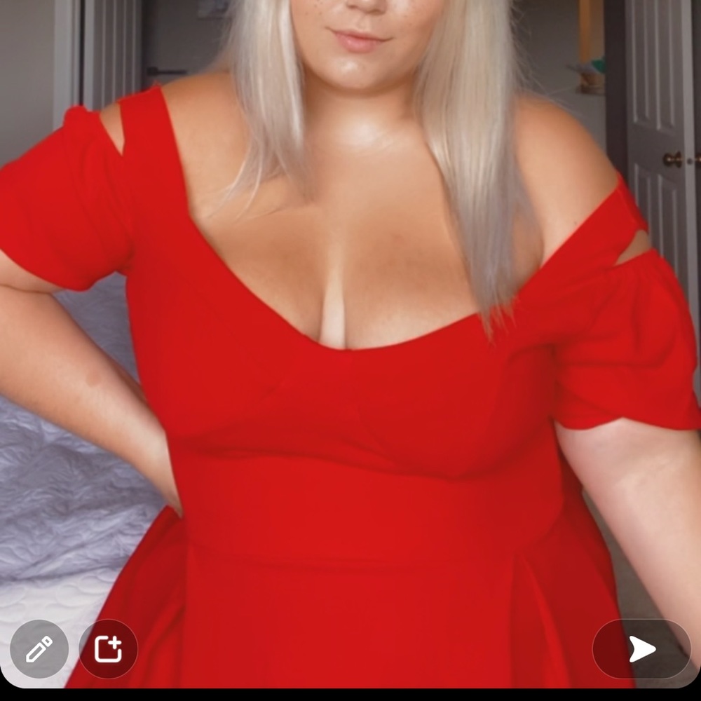 Red Dress with Unique Sleeves